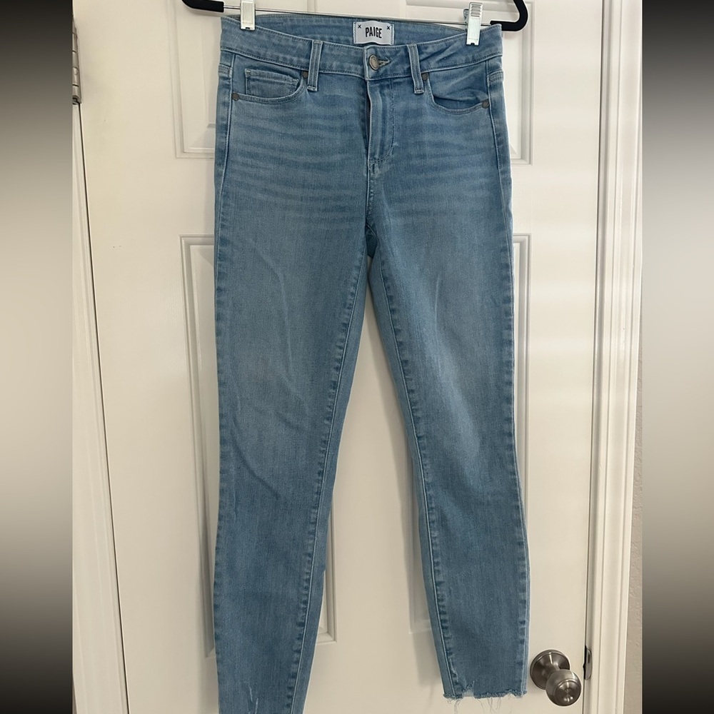PAIGE Blue Skinny Jeans Versatile Everyday Style